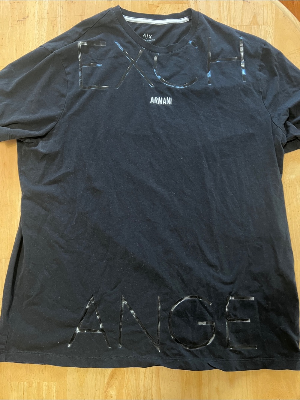 Armani Exchange Black Short Sleeve Logo Tee